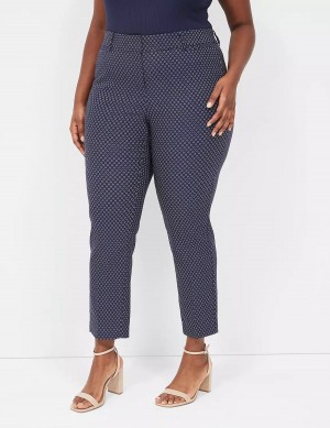 Lane Bryant 4-Season Slim Ankle Pantaloni Donna Blu Marino | NLF376UN