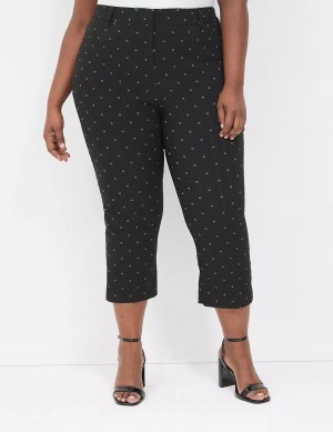 Lane Bryant 4-Season Slim Capri Pantaloni Donna Nere | WEI1081VZ