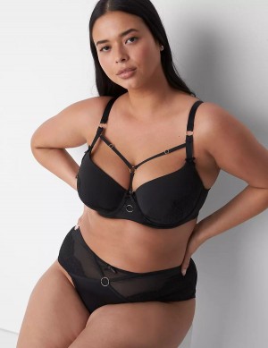 Lane Bryant Boost Reggiseno A Balconcino Donna Nere | TWQ8529QK