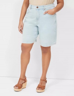 Lane Bryant Boyfriend Fit Bermuda Jean Pantaloncini Donna Blu Chiaro | LQV896TT