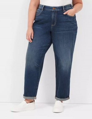 Lane Bryant Boyfriend Fit Jeans Donna Blu Scuro | PFF4250HE