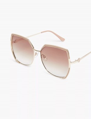 Lane Bryant Butterfly Aviator Occhiali da Sole Donna Marroni | DUU4287MC