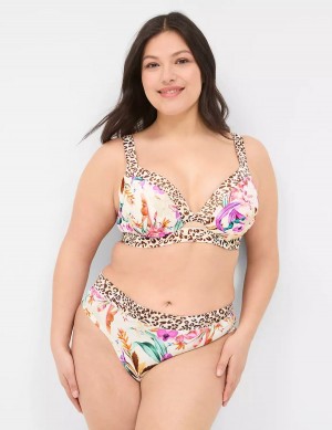 Lane Bryant Comfort Bliss Lightly Lined Plunge Bralette Donna Bianche Colorate | ZGN4753KV