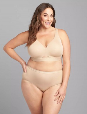 Lane Bryant Comfort Bliss Lightly Lined No-Wire Bralette Donna Beige | DLG141SM