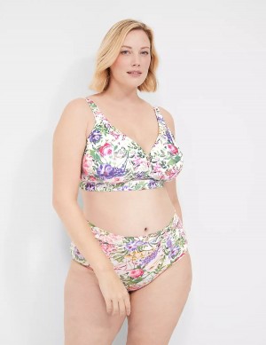 Lane Bryant Comfort Bliss Lightly Lined No-Wire Bralette Donna Bianche Colorate | MOS2149ZE