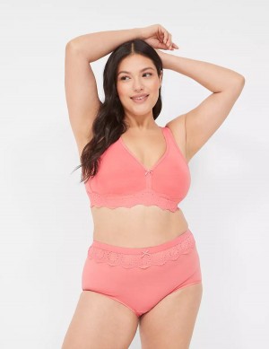 Lane Bryant Cotton Full with Lace Waist Slip Donna Rosa | XZS5942GW