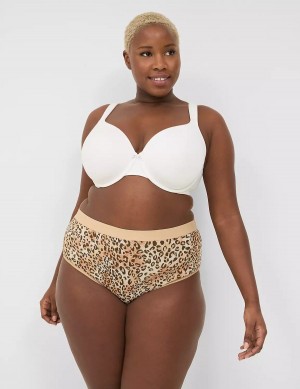 Lane Bryant Cotton High-Leg With Wide Waistband Slip Donna Beige | WRZ3360MZ