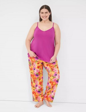 Lane Bryant DreamyCool Cami & Block Pant PJ Set Pigiama Donna Viola Colorate | GTF2868RR