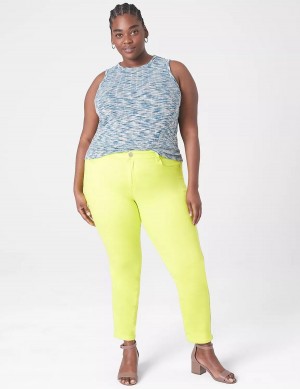 Lane Bryant Fitted Crop Crew-Neck Canotta Donna Verde Acqua Chiaro | DVQ8620MT