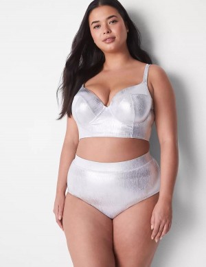 Lane Bryant Foil Swim Slip Donna Argento | ZHO9566ID