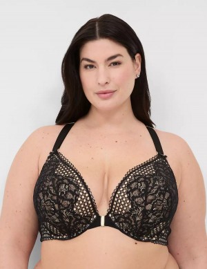 Lane Bryant Front-Close Boost Plunge Bralette Donna Nere | HGQ8433NI