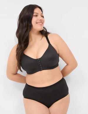 Lane Bryant Front-Close No-Wire Bralette Donna Nere | LIB2394OK