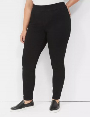 Lane Bryant High-Rise Sateen Pull-On Jeggings Donna Nere | OIW727XA