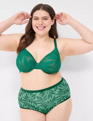 Lane Bryant Invisible Lace Backsmoother Full Coverage Bralette Donna Verdi Scuro | OWD10069SL