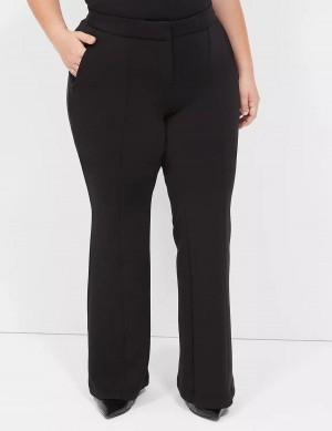 Lane Bryant Journey Knit Flare Pantaloni Donna Nere | QOV5893MD