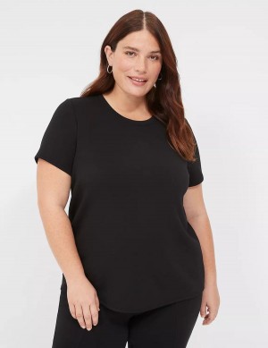 Lane Bryant Journey Short-Sleeve Tee Magliette Donna Nere | AJN791NT