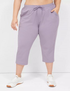 Lane Bryant LIVI Knit Capri Pantaloni Donna Viola Verde Oliva | XOO6028RI