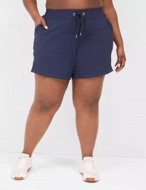 Lane Bryant LIVI Knit Pantaloncini Donna Blu Marino | HJF1191RR