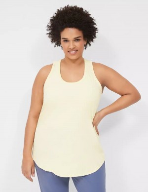 Lane Bryant LIVI Scoop-Neck Wicking Rib Racerback Canotta Donna Gialle | XPB269TD