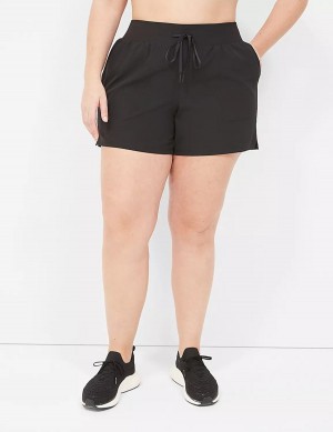 Lane Bryant LIVI Stretch Woven Pantaloncini Donna Nere | XCP6881QQ