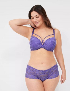 Lane Bryant Lace Max Boost Plunge Bralette Donna Viola | GGG1522PB