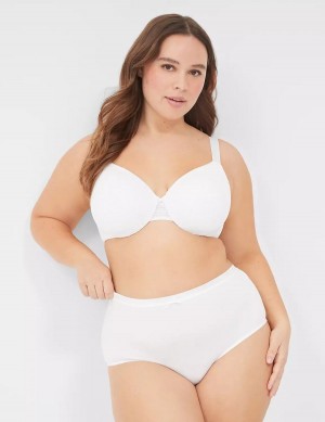 Lane Bryant Lightly Lined Full Coverage With Lace Bralette Donna Bianche | TUB8641SY