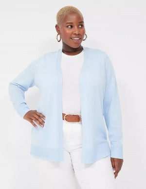 Lane Bryant Modern Long-Sleeve Open-Front Cardigan Donna Blu | XPC7217LH