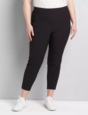 Lane Bryant On-The-Go Slim Ankle Pantaloni Donna Nere | VWS8583HR