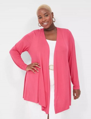 Lane Bryant Open-Front Fit & Flare Overpiece Vestaglia Donna Rosa | VJP5161UH