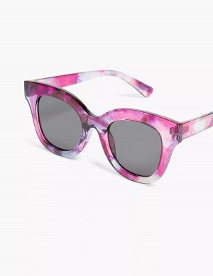 Lane Bryant Pink & Purple Watercolor Cateye Occhiali da Sole Donna Rosa | QQH7534KQ