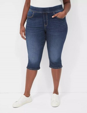 Lane Bryant Pull-On Fit High-Rise Pedal Jeggings Donna Blu | JYV9564JE