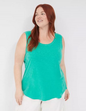 Lane Bryant Scoop-Neck Canotta Donna Verde Acqua | BUO212WF