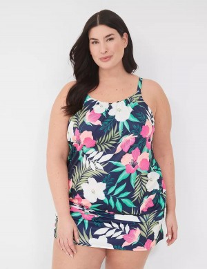 Lane Bryant Side Slit Swim Gonne Donna Blu Marino | BJI2730BN