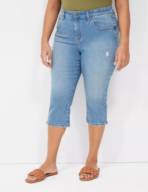 Lane Bryant Signature Fit High-Rise Pedal Jeans Donna Blu | JUV3221AP