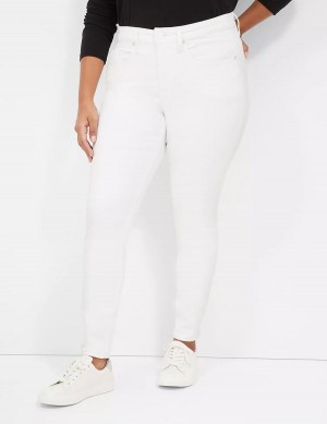 Lane Bryant Signature Fit White Skinny Jeans Donna Bianche | YIQ8883YZ