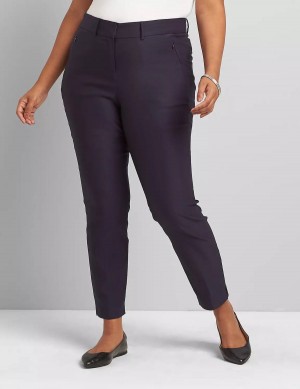 Lane Bryant Slim Ankle 4-Season Pantaloni Donna Blu | LCO8448CZ