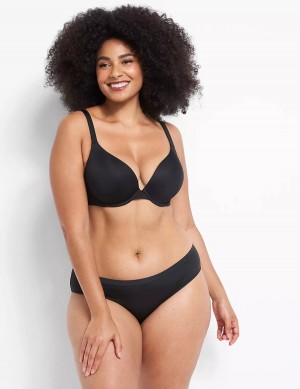 Lane Bryant Smooth Boost Plunge Bralette Donna Nere | TAS5692OS