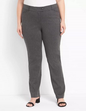 Lane Bryant Straight Leg 4-Season Pantaloni Donna Grigie | XZG3087EH