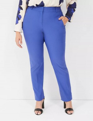 Lane Bryant Straight Leg 4-Season Pantaloni Donna Blu | PAS10079VU