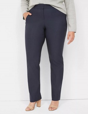 Lane Bryant Straight Leg 4-Season Pantaloni Donna Blu | HSN1442XG