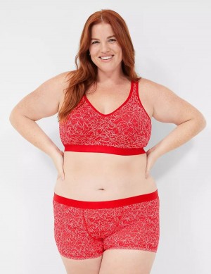 Lane Bryant Stretch Lace Boyfriend Slip Donna Rosse | FGS3358FY