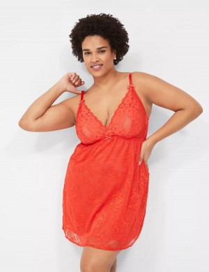 Lane Bryant Stretch Lace Slip Vestito Donna Rosse Profondo | SEL9488CW