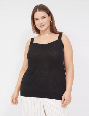 Lane Bryant Sweater Canotta Donna Nere | IUI3123JL