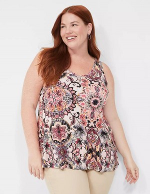 Lane Bryant Swing V-Neck Canotta Donna Colorate | FCF6920LP