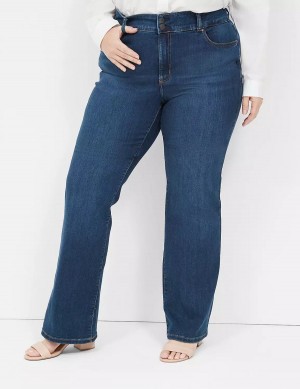 Lane Bryant Tighter Tummy Fit High-Rise Boot Jeans Donna Blu Scuro | DAJ9959CY