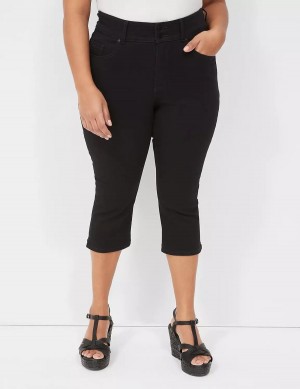 Lane Bryant Tighter Tummy Fit High-Rise Pedal Jeans Donna Nere | GPA6986HG