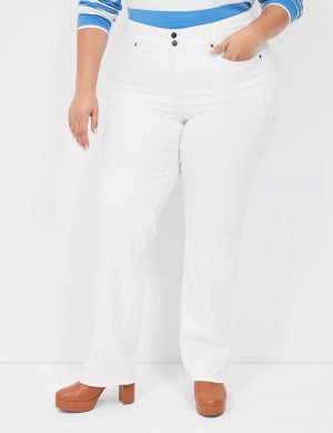 Lane Bryant Tighter Tummy Fit High-Rise Straight Jeans Donna Bianche | VCA7163NG