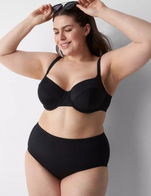 Lane Bryant Underwire Balconette Swim Top Bikini Donna Nere | KHR7479NG