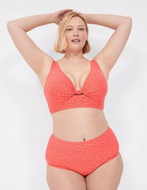 Lane Bryant Underwire Knot-Front Top Bikini Donna Corallo | XMW2421DI