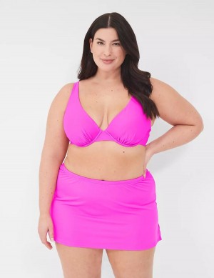 Lane Bryant Underwire Plunge Top Bikini Donna Rosa | ISV34UF